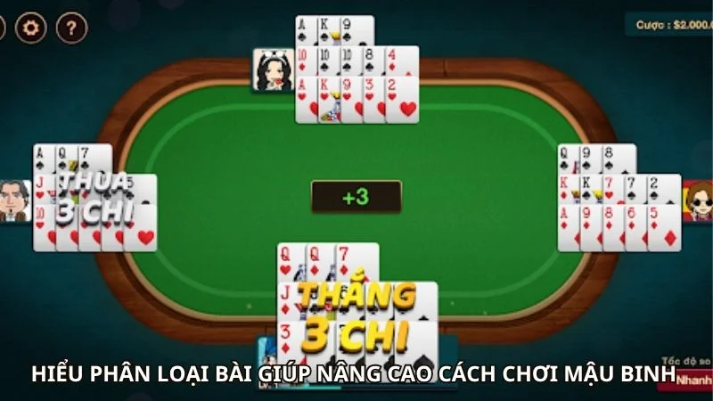 Hiểu phân loại bài giúp nâng cao cách chơi mậu binh 